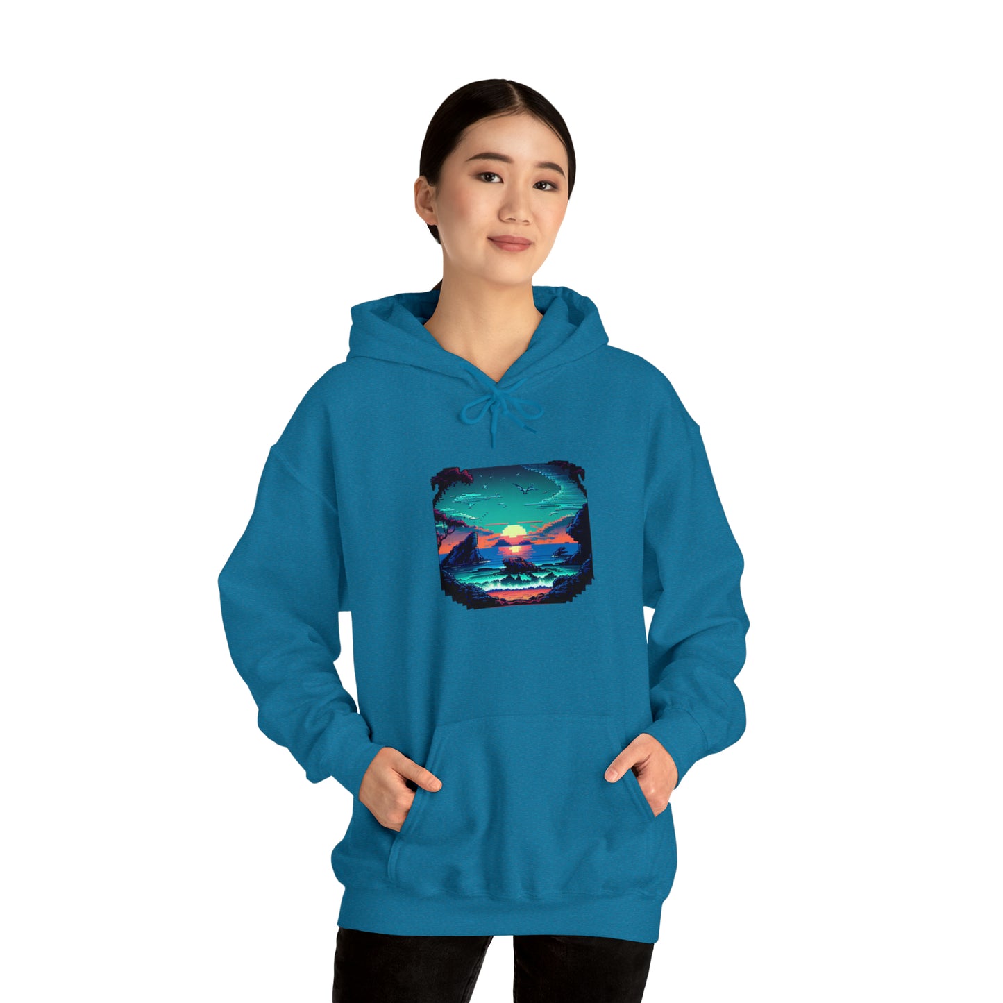 ocean sunrise: pullover horizon hoodie