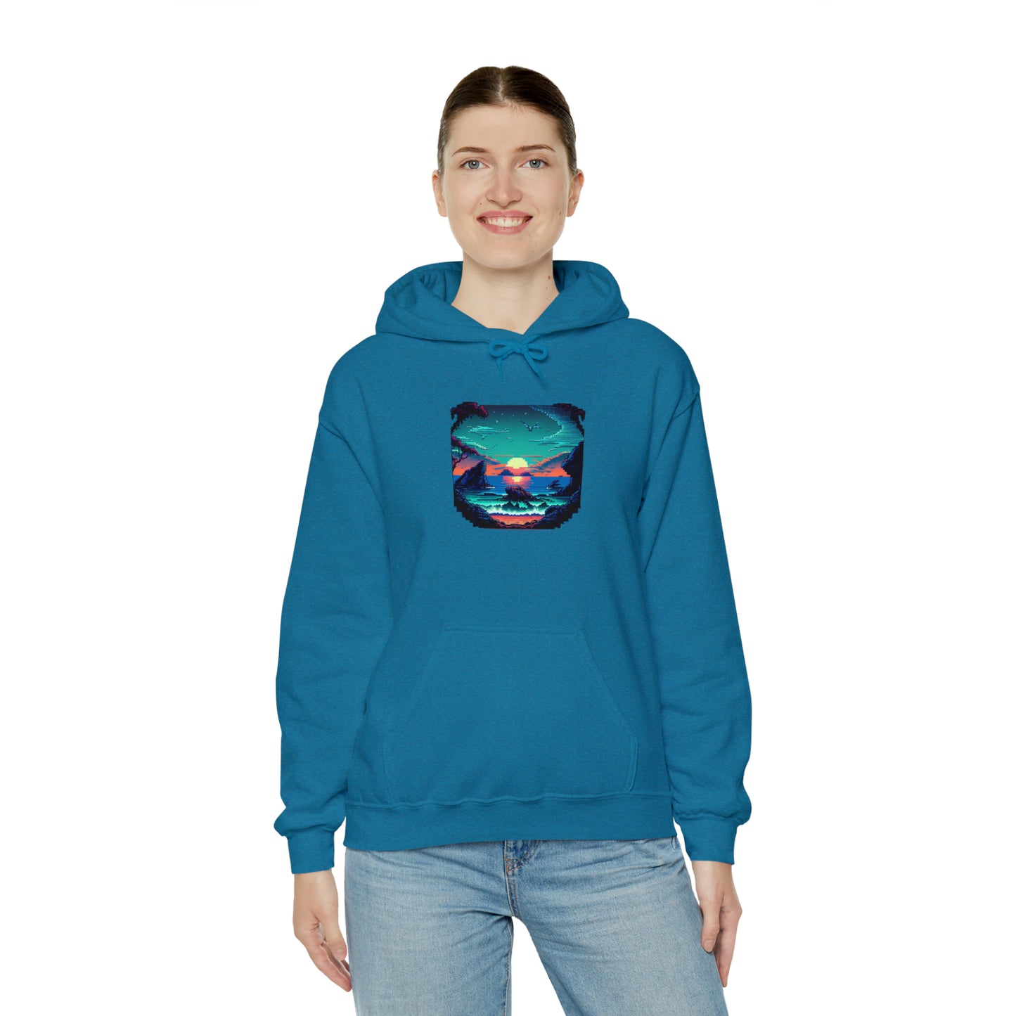 ocean sunrise: pullover horizon hoodie