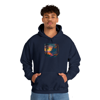 lakeside view - casual pullover hoodie