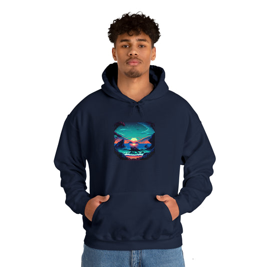 ocean sunrise: pullover horizon hoodie