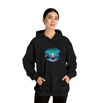 ocean sunrise: pullover horizon hoodie