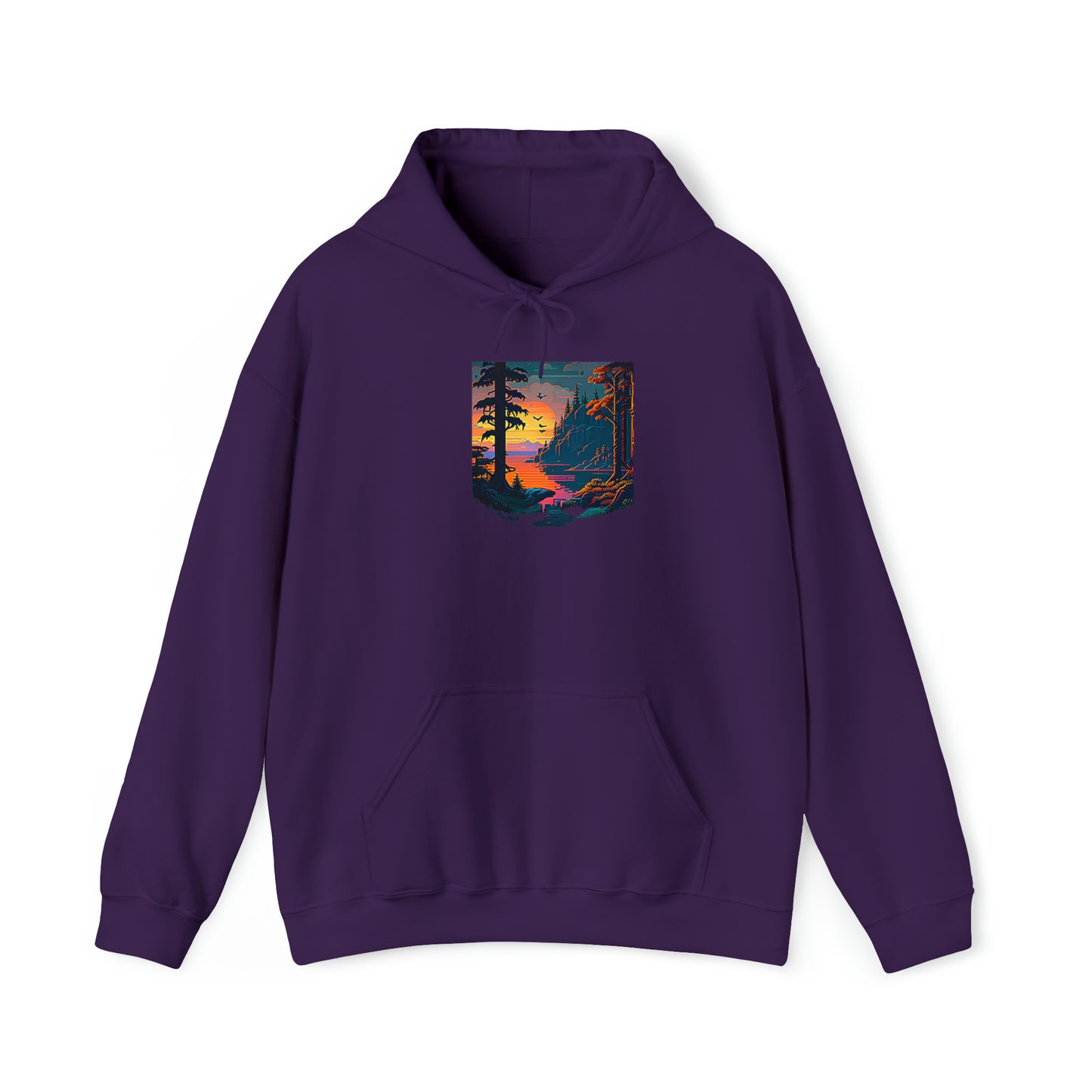 lakeside view - casual pullover hoodie