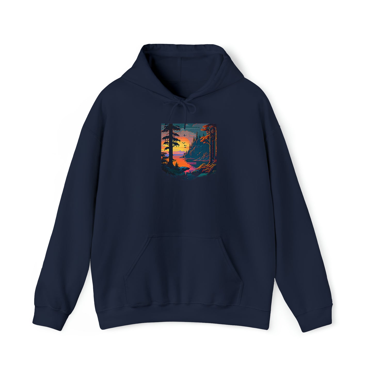 lakeside view - casual pullover hoodie